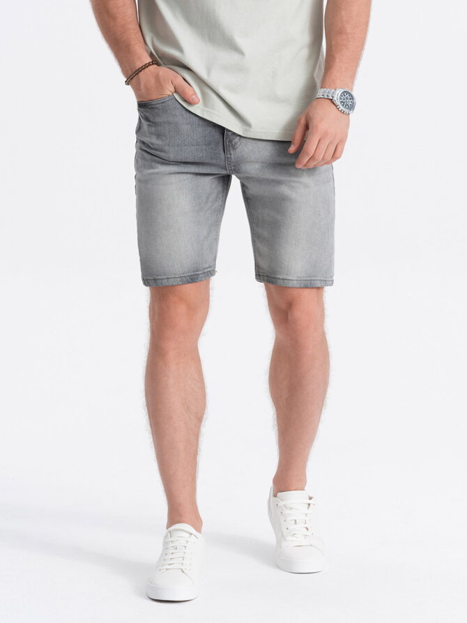 Men's denim shorts - grey W310