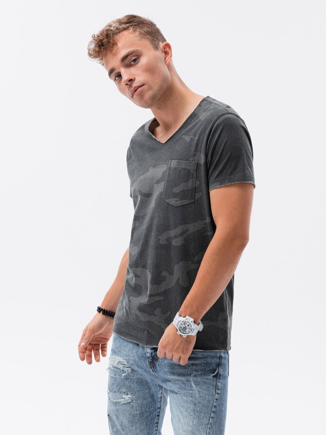 Men's t-shirt - grey-camo S1624