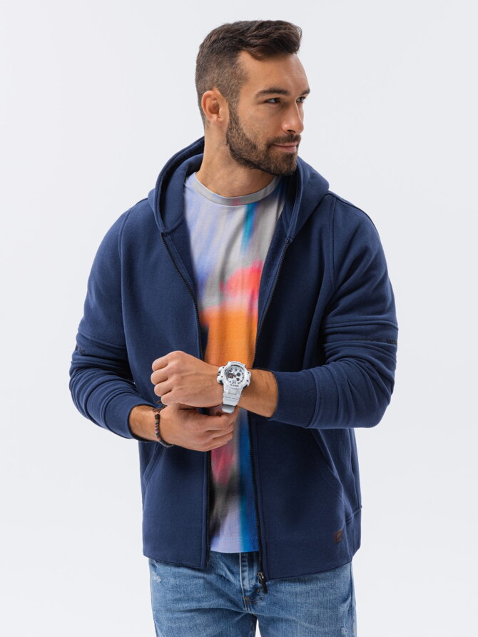 Men's zip-up sweatshirt - V3 navy B1423
