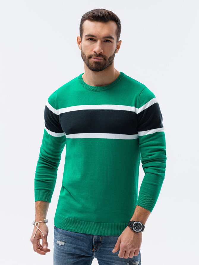Men's sweater E190 - green