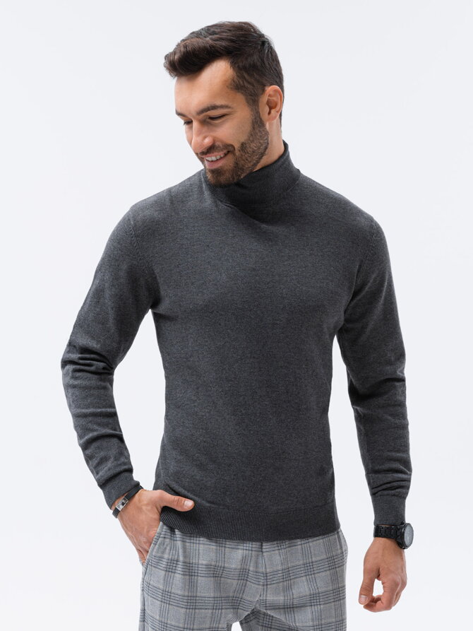 Men's sweater E179 - grey melange