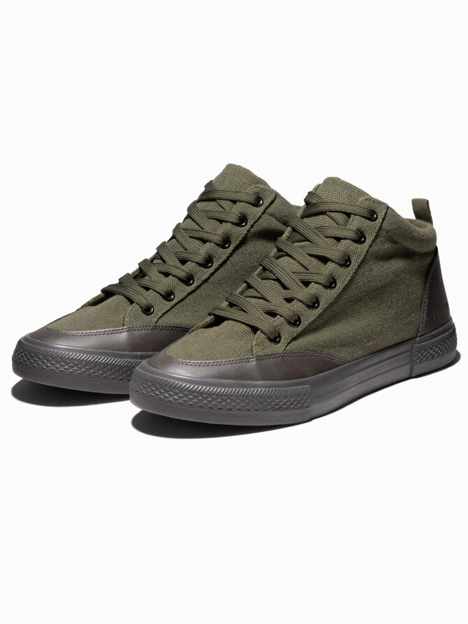 Men's casual sneakers - olive T377