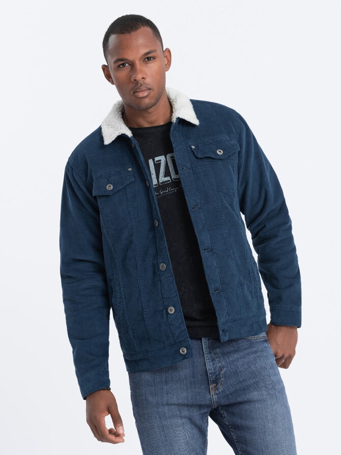 Men's mid-season jacket C524 - navy