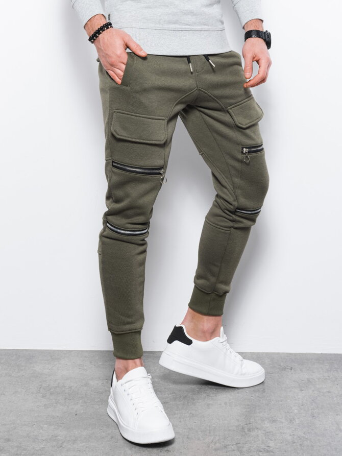 Pánske tepláky Ombre  P901 - khaki