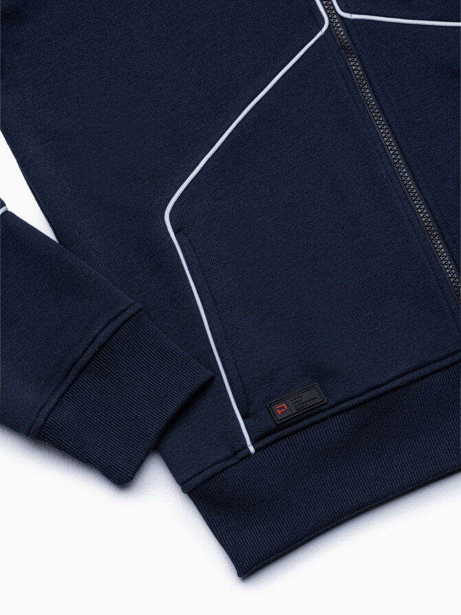 Men's zip-up sweatshirt - navy V3 B1421