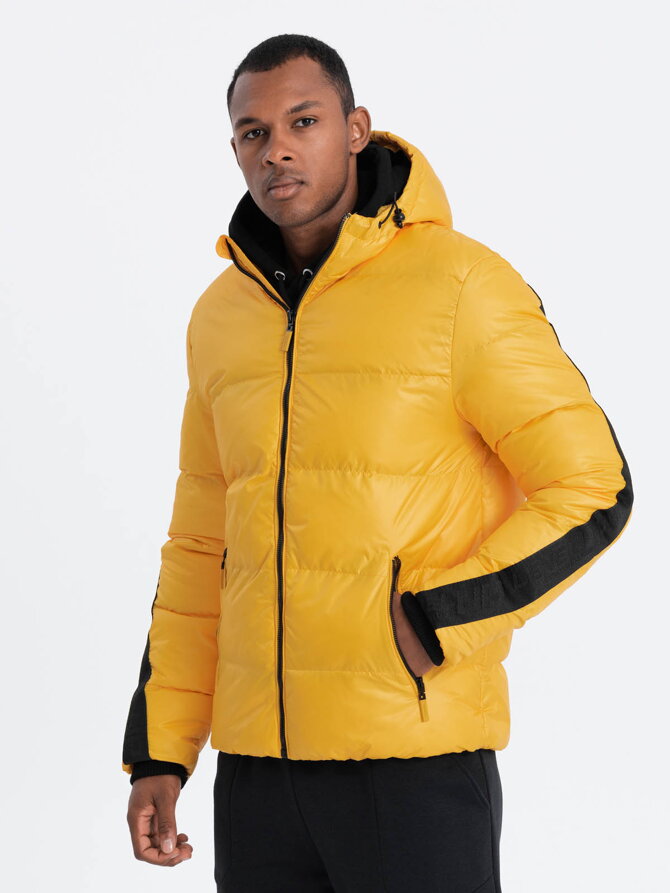 Men's winter jacket C503 - yellow