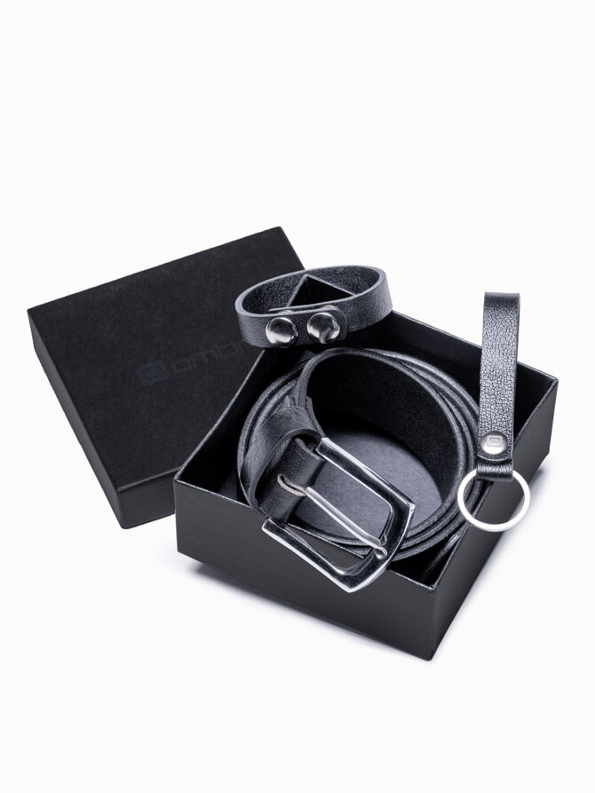 Men's leather accessories set - V1 black A654